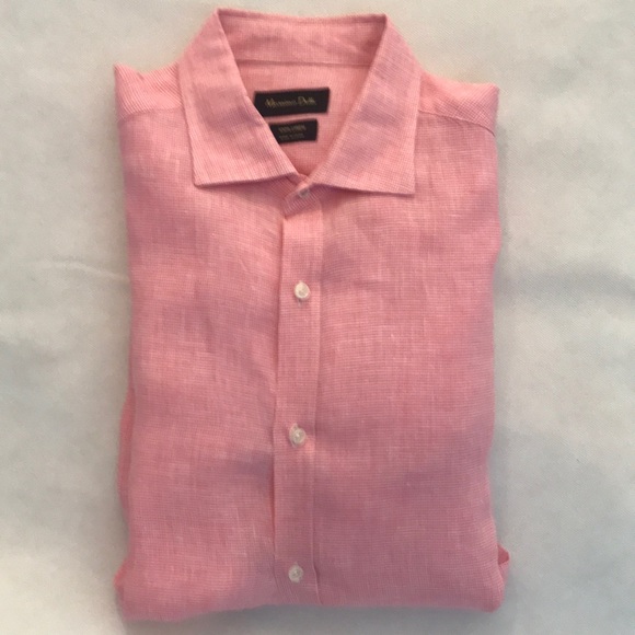 Men’s Massimo Dutti Dress Shirt. 100% Linen - Picture 4 of 4